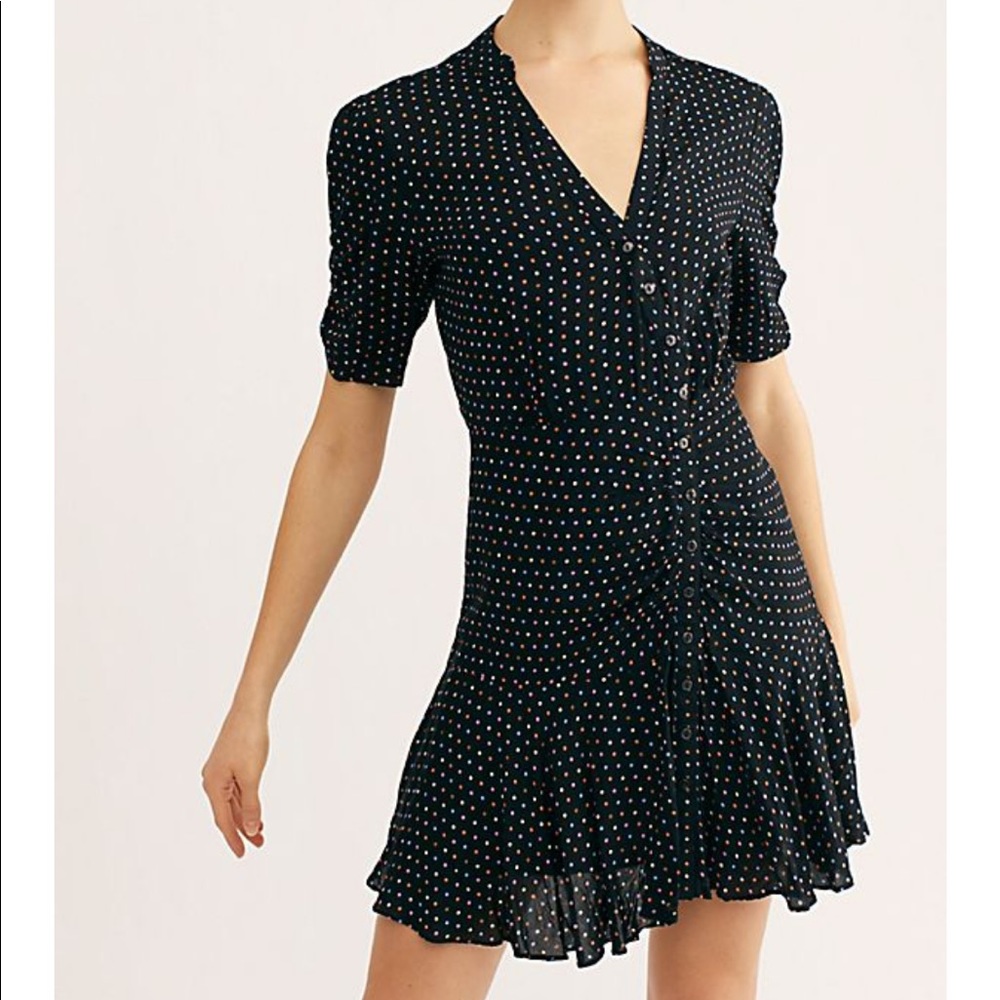 Free people sugar pie polka dot dress